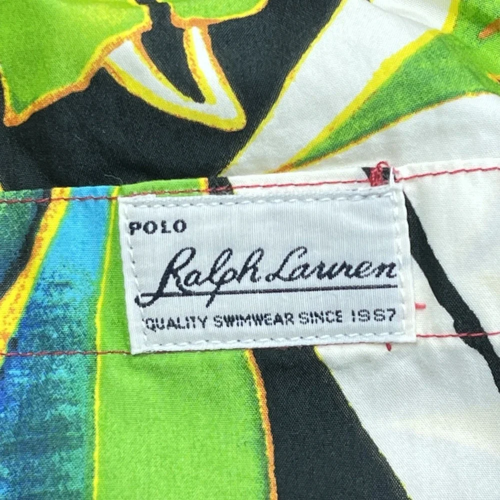 Vtg Polo Ralph Lauren Board Shorts Multicolored Kailua‎ Swim Trunks Surf Sz L